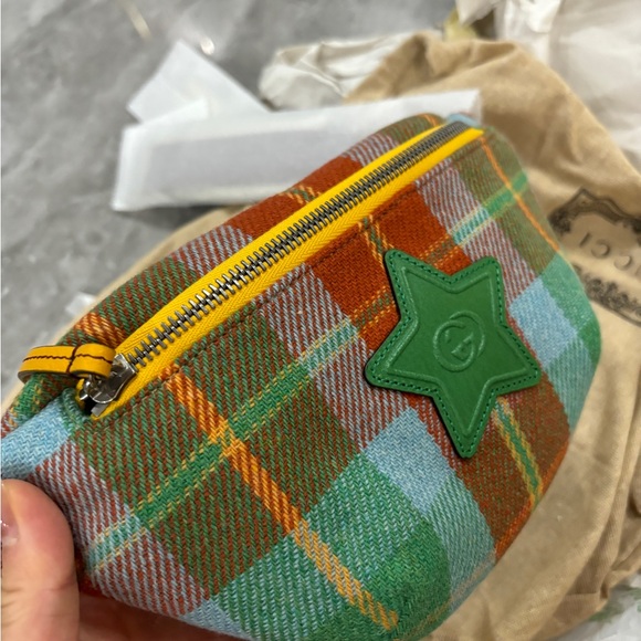 Gucci New Waist Bag Bum Bag 502095 Check Multicolor - Picture 2 of 7